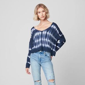 ❤️ Blank NYC Tie-Dye V-Neck Sweater in Grey Dagger